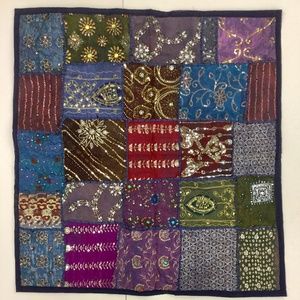 Large Bohemian Marrakesh Beaded Patchwork Cushion/